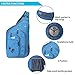 Plus Oversized Sling Bag Men Women, Double Layers Travel Backpack Cross Body Bag 28L, Fit for 14 Inch Laptop Dark Blue