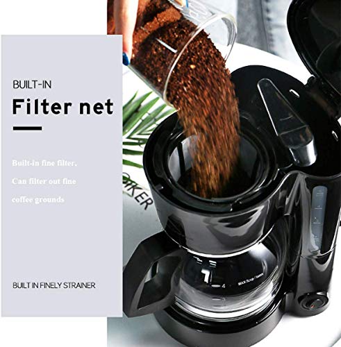 BJYG Filterkaffeemaschine, herausnehmbarer Filter 600 W, Warmhalten 750 ml für 5 Tassen (150 ml/Tasse), Kaffeemaschinen – Bild 4