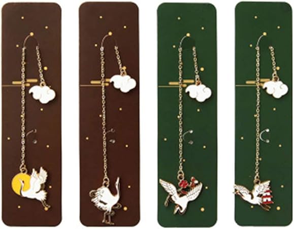 Amazon ディーハウ ブックマーク しおり ステンレス製 4枚セット 贈り物 栞 ブックマーク ブックマーカー 雑貨 金属製 しおり おしゃれ アクセサリーコレクション メッセージカード 読書用 手帳用 C しおり 文房具 オフィス用品