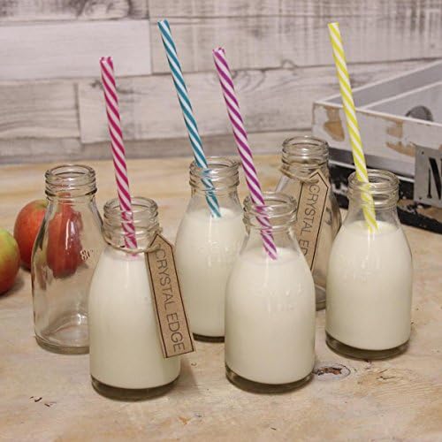 General Store Set of 6 Glass Milk Jars