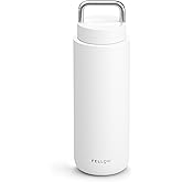 Fellow 32 oz Carter Carry Water Bottle - All-Day Hydration, Leak-Proof Lid, Vacuum Insulated Stainless Steel Tumbler,Keeps Heat for 12 Hours/Stays Cold for 24 Hours Dishwasher Safe - Matte White