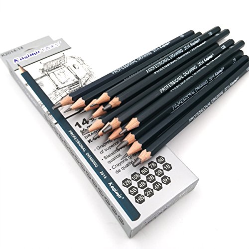 14Pcs/Set Art Sketch Pencils - 12B,10B,8B,7B,6B,5B,4B,3B,2B,B,HB,2H,4H,6H - Graphite Pencil for Adults & Kid Artists Drawing Beginners - 2H Pencil - Thumbnail 6