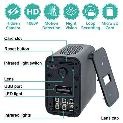 64GB Spy Camera Hidden Camera Charger , Spy Charger Mini Spy Camera 1080p USB Charger Camera spy cam Hidden Nanny Cam,Hidden Spy Cam Hidden Cam Mini,Hidden Cameras with Motion Detection