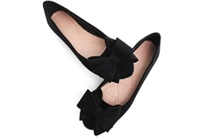 TN TANGNEST Women Fashion Bowknot Flats Comfort Pointed Toe Dress Shoes