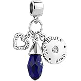 OutstandLong January Birthday Teardrop Birthstone Charms Bead for Pandora Bracelets Necklace