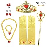 Princess Belle Gift Set 8Pieces Yellow Dress Up Christmas Party for Girls