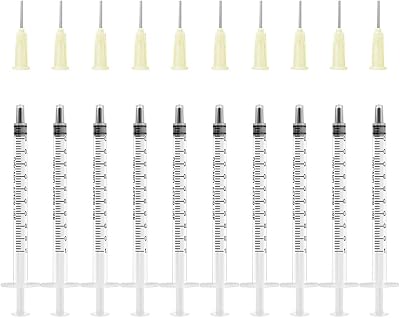 OFFCUP 1ml Plastic Syringes with Blunt Needles 10pcs Reusable