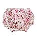 WINOMO Baby Girl Bloomers Diaper Cover Pink Floral Bowknot Ruffle Pants Size S
