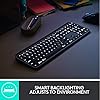 Logitech MX Keys Advanced Wireless Illuminated Keyboard, Tactile responsive Typing, Backlighting, Bluetooth, USB-C…