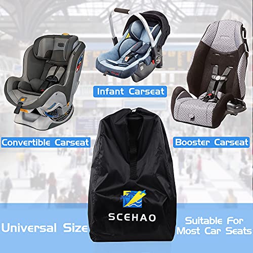 2Pack Car Seat Travel Bag for Airplane,SCEHAO Durable Car Seat