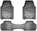Armor All 78844 3-Piece Gray Rubber All-Season Floor Mats, All-Weather Protection, Heavy-Duty, Universal Fit, Cars, Trucks, SUVs, Premium Quality, Easy Clean, Rubber Trim to Fit Mats, Full Coverage
