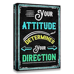 Canvas Wall Art Inspirational Words for Office Painting Artwork for Home Prints Framed - 12x18 inches