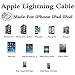 Wilist 6 Pack Short Apple Lightning Cable with Keychain iPhone Cable 8Pin Lightning to USB Cable Data Sync Fast Charging Cord Support Quick Charge 3.0 and 2.0 Charger for iPhone 5 6 7 iPad iPod 8 Inch