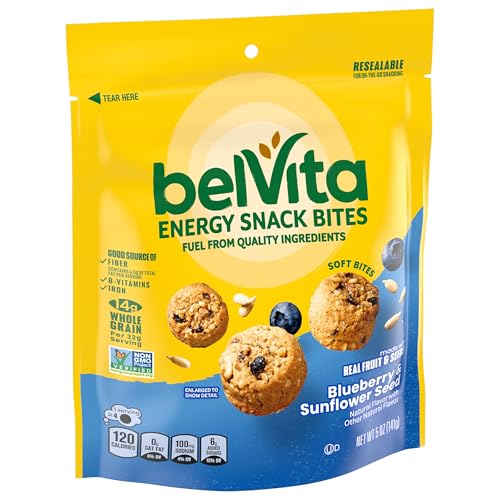 BELVITA ENERGY SNACK BITES, BLUEBERRY AND SUNFLOWER SEED, 5 OZ