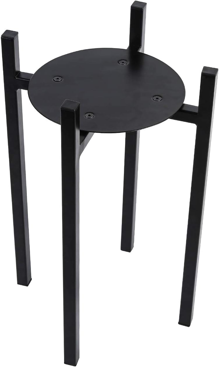 Sunnyglade Plant Stand Metal Potted Plant Holder Sturdy, Galvanized Steel Pot Stand with Stylish Mid-Century Design, Medium for Indoor, Outdoor House, Garden & Patio (15" High) : Garden & Outdoor