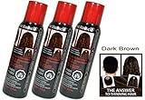 DARK BROWN Jerome Russell Spray on Hair Color Thickener (Easily covers up light to medium bald spots, hides gray, and makes hair look fuller) - Size 3.5 Oz (Pack of 3)