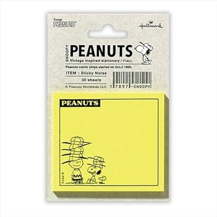 Amazon ホールマーク スヌーピー付箋 スクエア 30枚入 付箋 文房具 オフィス用品