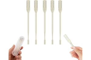 Hannahcos 5Pcs 2-in-1 Nasal Hair Cutter, 2024 New Double Sided Nose Hair Knife, Nostril Hair Remover Tool, Portable Manual 360° Rotating Nose Hair Trimmer with for Women Men, Beige