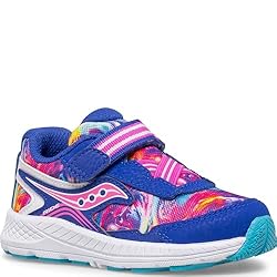Saucony Ride 10 JR Running Shoe, BLUE/SWIRL, 5.5