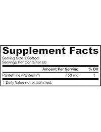 Jarrow pantethine 300 mg, PANT, 60, 1, 1