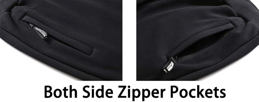 FASKUNOIE Men's Elastic Joggers Open Bottom Running Pants Comfortable Casual Trousers with Zipper Pockets: Clothing