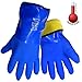 Frogwear 8490 Insulated & Waterproof Blue Tripple Dipped Work Gloves, Ultra Flexible, Chemical & Oil Resistant, Sizes M-XL (1 Pair) (Medium)