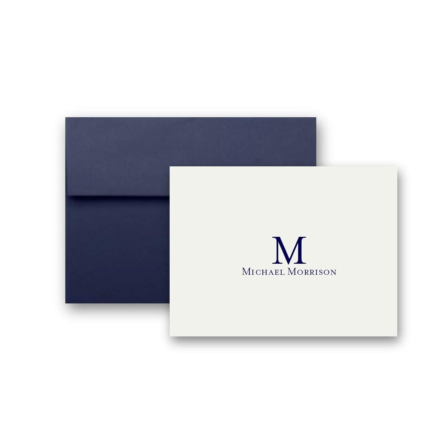 Mens Personalized Stationary Folded Note Cards Stationery