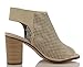 Peep Toe Ankle Strap Sandal – Western Bootie Low Stacked Heel Open Toe Cutout Velcro – Casual by J Adams