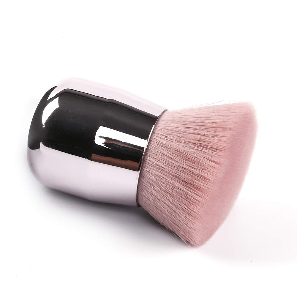 ENERGY Kabuki Powder Foundation Brush Portable Powder Brush Angled Large Face Blush Brush(Pink,Angled): Beauty