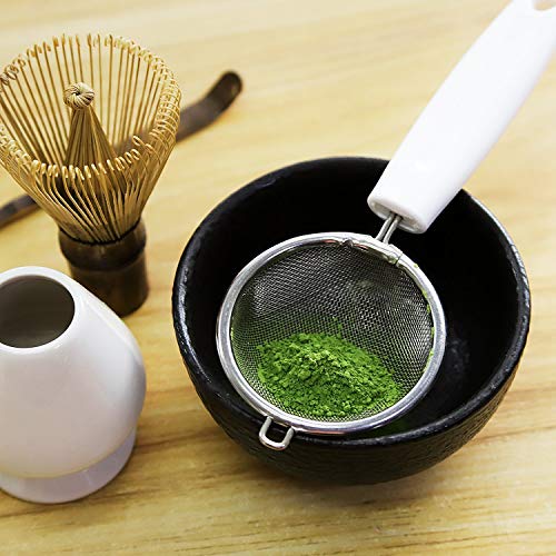 Mocha ChaDao MATCHA Traditional Tea Set | Purple Bamboo Whisk and Scoop | Holder | Sifter | Matcha Bowl | Gift Box | Best Authentic Accessories For Matcha Green Tea Ceremony