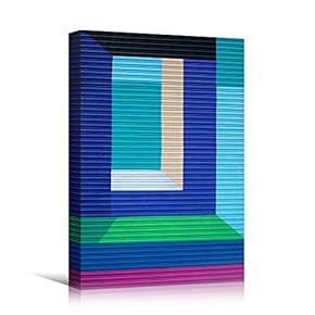 signwin Canvas Wall Art Geometrical Patterns Abstract Colorful...