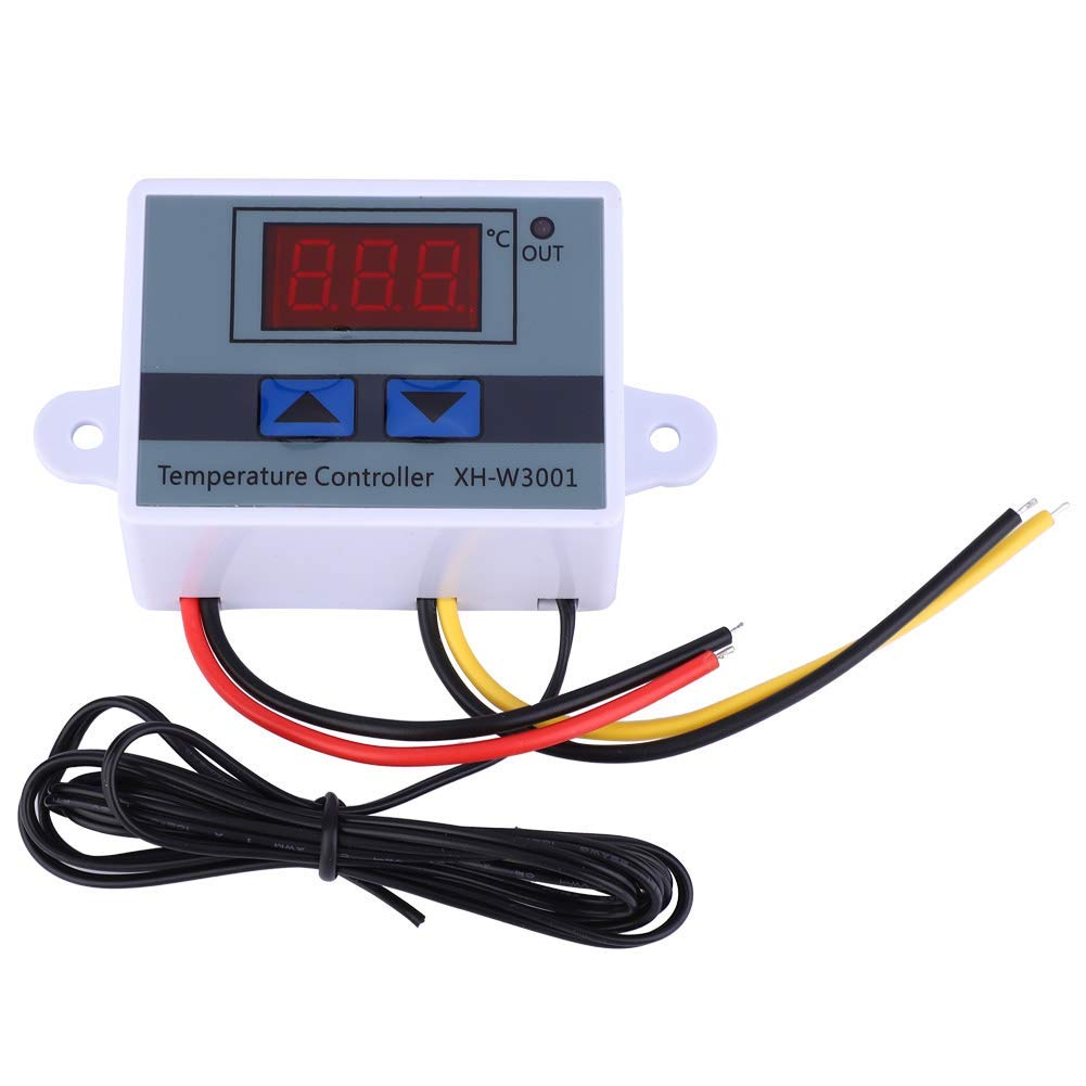 Digital Temperature Controller Switch XH-W3001, 12V LED Thermostat with Waterproof Sensor Probe, Mini Temperature Control Module for Heating and Cooling Systems