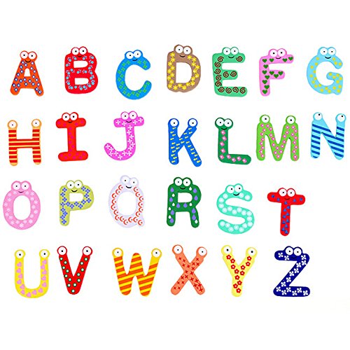 Pannow Fridge Wooden Magnet Baby /Child Toy A-Z Educational English Letters Alphabet 26 Pcs - Thumbnail 3