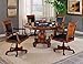 Hillsdale Kingston 5-Piece Game Set with Leather Back Game Chair