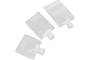 iplusmile 15Pcs Travel Refillable Squeeze Pouch for Lotion Shampoo Shower Gel Leakproof Portable Toiletry Bags