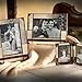 J Devlin Pic 320-46H 4x6 Horizontal Picture Frame Brown Ivory Stained Glass Photo