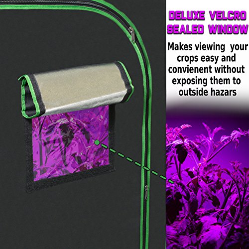 Yield Lab 32" x 32" x 24" Grow Tent with Viewing Window - For Indoor, LED, T5, CFL, HPS, CMH - Hydroponic, Aeroponic, Horticulture Growing Equipment - Thumbnail 4