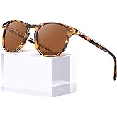 CARFIA Retro Polarized Sunglasses for Women Small and Medium Face UV Protection, Handcrafted Acetate Frame Sunnies CA5285
