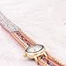 Malltop Eyes-Catching Rhinestone Wrap Weaving Around Braided Bracelet Dial Quartz Wrist Analog Watch (White)