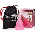 Nezbling Menstruation Cup for Menstrual relief with Premium Storage Bag, Leak Free Guaranteed for Normal Flow, Flexible Soft Reusable Medical-Grade Silicone Small Period Cups.
