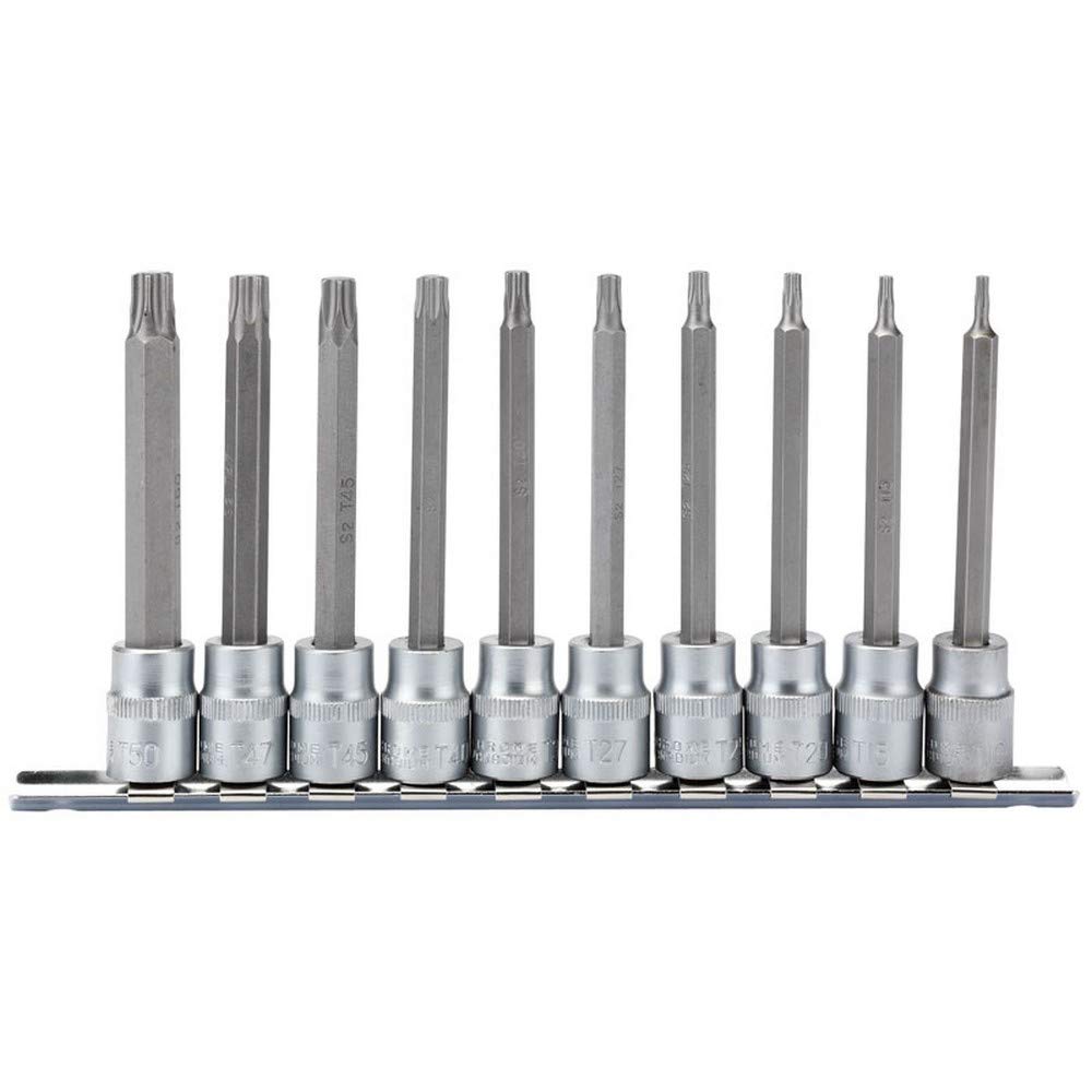 Draper 16310 TX-Star 3/8-Inch Square Drive 100 mm Socket Bit 10 Piece Set