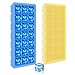 Adoric 2 Pack Easy Release Silicone Ice Cube Trays with Lids, 21 Shaped Cubes Each with Cover, Easy Release Rubber Ice Block Molds for Whisky, Cocktail, Bourbon (Blue & Yellow)
