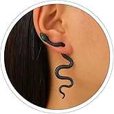 Snake Earrings for Women Sanke Dangle Earrings Black Goth Earring Snake Costume Accessories Halloween Jewelry for Women