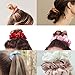 Whaline 40 Color Satin Hair Scrunchies Elastic Hair Bobbles Ponytail Holder Hair Scrunchy Vintage Hair Bands Ties for Women Girls
