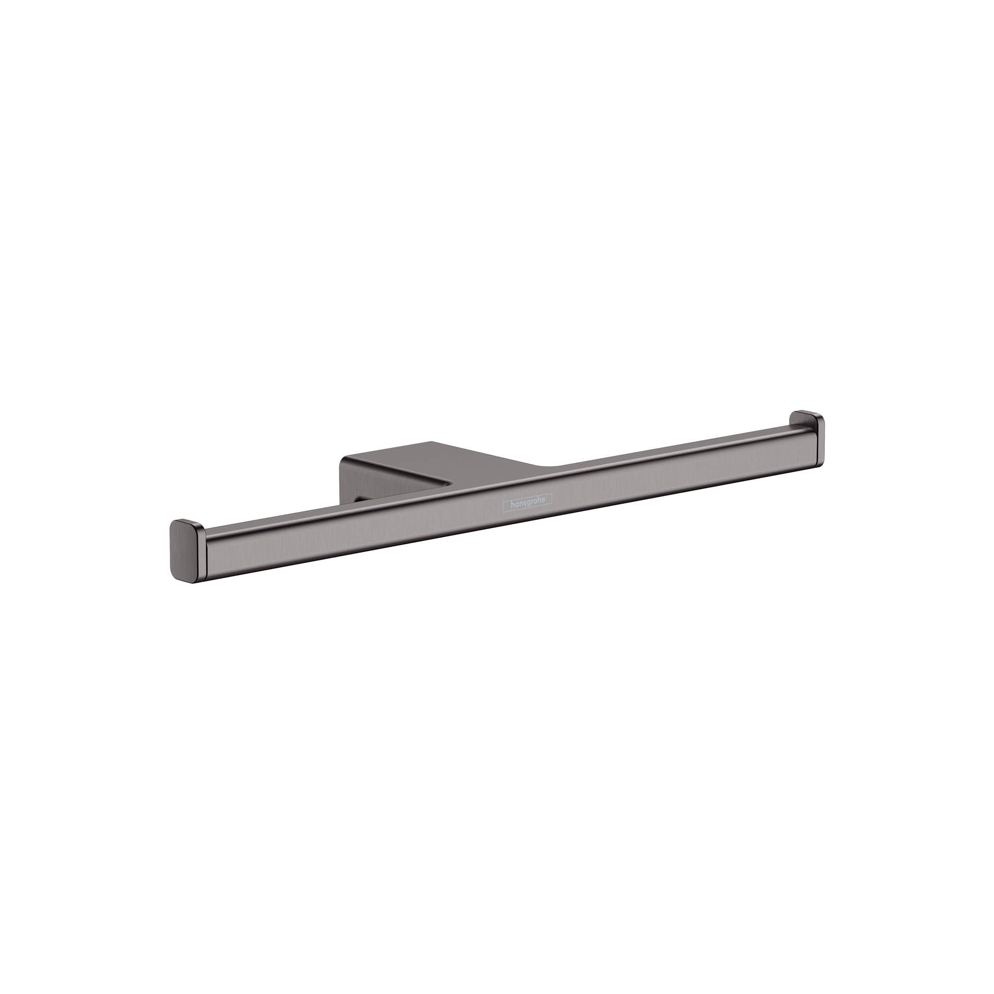 hansgrohe AddStoris Double roll holder, brushed black chrome, 41748340