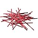 Sago Brothers 200pcs 4 Inches Metallic Twist Ties (Red)