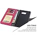 S6 Edge Case, TAURI [Stand Feature] Samsung Galaxy S6 Edge Wallet Leather Case with Stand, ID & Credit Card Pockets Flip Cover (Not fit for Galaxy S6 Edge Plus) - Hot Pink