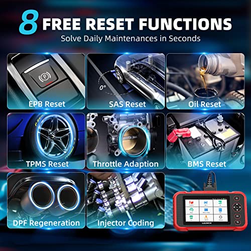 LAUNCH CRP129I OBD2 Scanner,Engine/ABS/SRS/TCM Diagnostic Scanner,8 Reset TPMS/Oil/EPB/SAS/BMS