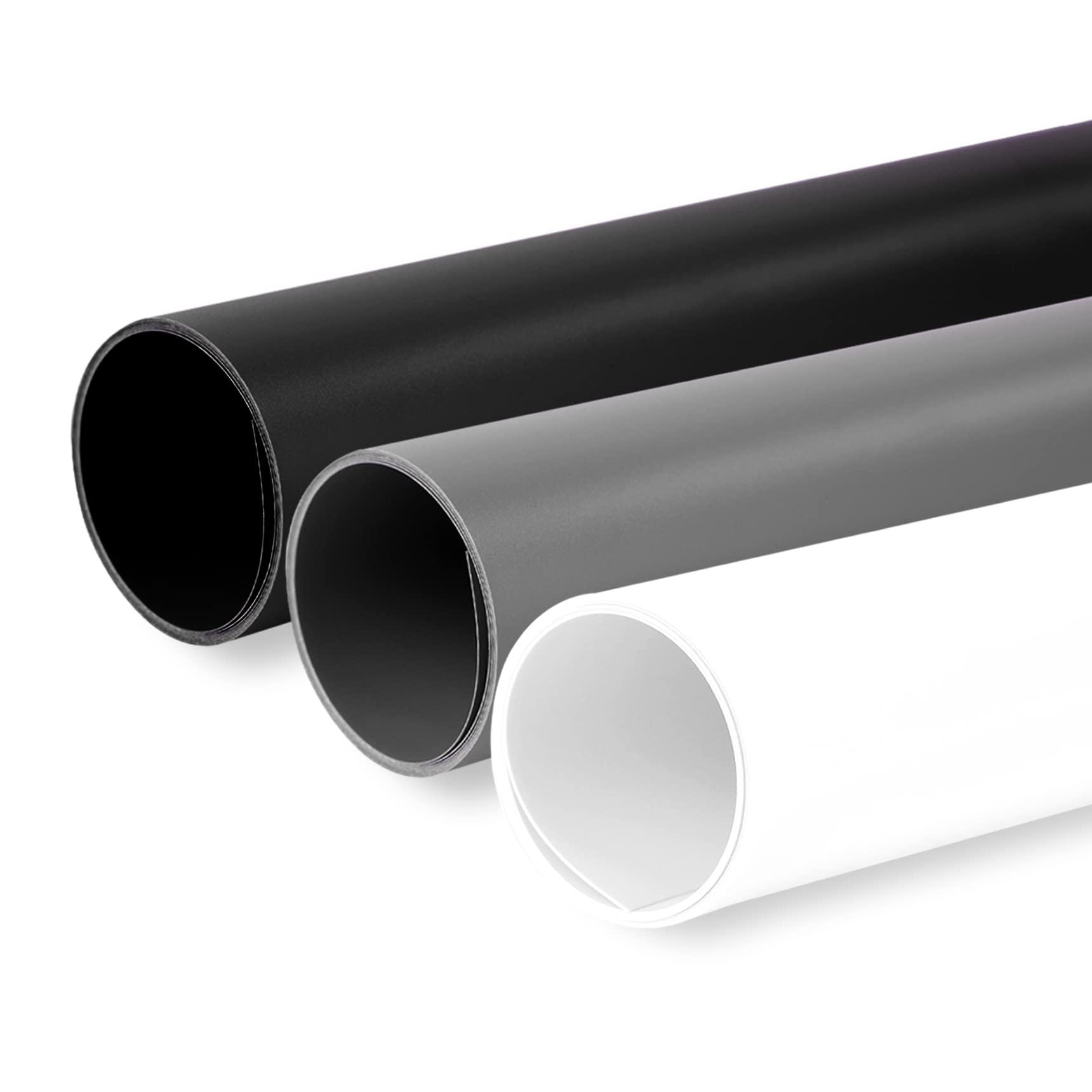 Selens Photography Backdrop PVC Background 80x150cm White Black Grey Vinyl Paper Photo Studio Matte Waterproof Kit for Food Product Props Portrait Flat Lay Cosmetics Jewelry Shooting Video