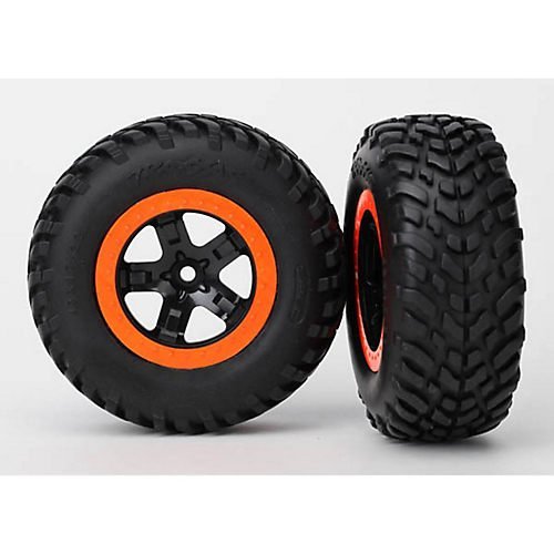 Traxxas TRA5864 Front Tires & Wheels: Robbie Gordon Slash